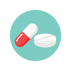 Capsule and Tablet Medication on Mint Background Healthcare Health Medicine Pills Rx Remedy