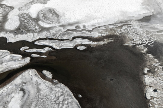 Black and white abstract salt texture