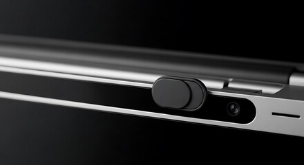 Sleek modern laptop camera cover slider ensures privacy and security for digital communication and remote work