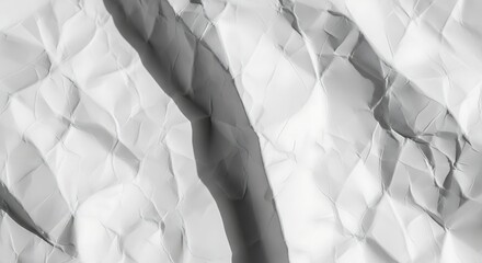 High-resolution grayscale paper texture with extreme wrinkles, ideal for distressed grunge background overlays.