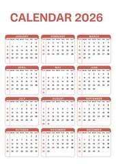 Minimalist Calendar 2026