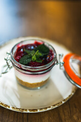 Elegant Individual Cheesecake Dessert in a Glass