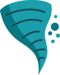 Blue whirlwind spinning and creating air vortex, powerful tornado with funnel shape
