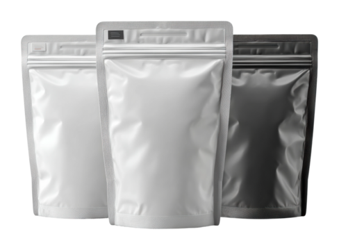 Product packaging showcase set clean environment isolated on transparent background