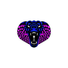 angry cobra mascot illustration logo