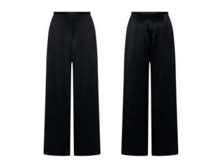 Women's casual clothes Business trousers, Front and back view, Black women's classic trousers, Black pants transparent background