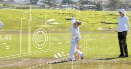 Teenage bowler running bowling ball hitting pink stumps, batter exiting, umpire watching in cricket - Powered by Adobe