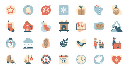 Obraz premium travel and tourism icons, Christmas Icon Set