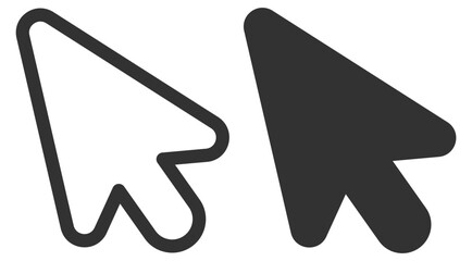 Cursor pointer icon. Mouse arrow and selection tool symbol on transparent background