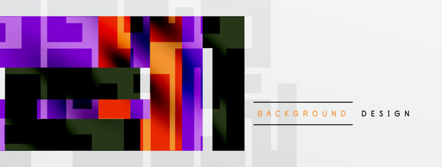 Obraz premium Abstract geometric pattern. Bright colors blend with white space. Modern design elements create dynamic visual effect.