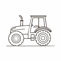 Obraz premium tractor isolated on white background