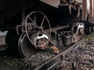 An accident on the railroad. A railway carriage that derailed on a sunny day. Derailment of railway wagons. A derailed carriage. As a result of the train accident, the train derailed.