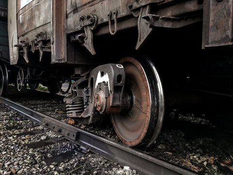 An accident on the railroad. Derailment of railway wagons. A railway carriage that derailed on a sunny day. As a result of the train accident, the train derailed. A derailed carriage. 