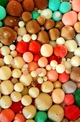 Colorful Abstract Macro Background of Oil and Paint Bubbles in Water