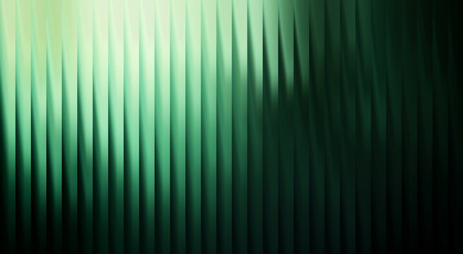 Abstract textured background of green parallel vertical lines. The image creates a sense of depth and visual interest