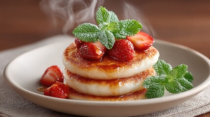 strawberries with cream