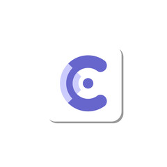 A combination of Signal and alphabet letter c abstract tech logo concept. 