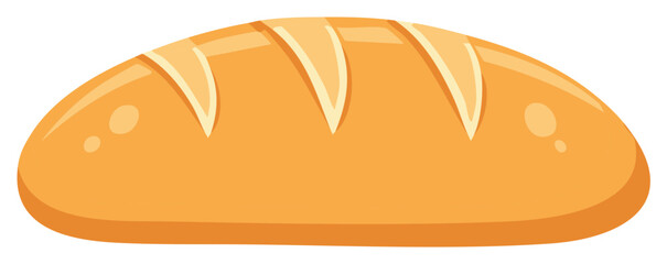 Illustrative loaf of bread with cut top, ideal for a bakery or restaurant promotion