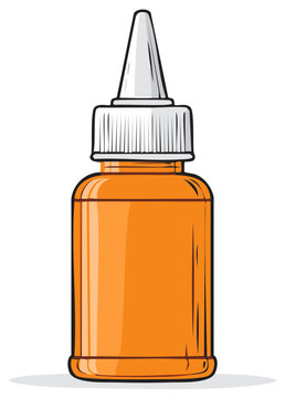 orange glue bottle cartoon style clip art preview