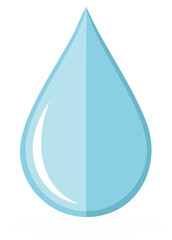 Single Droplet Depicting Clean Water Resource in Light Blue for Ecological Awareness and Conservation
