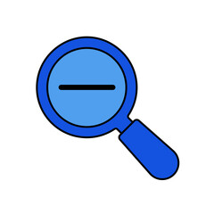 Zoom Out icon outline editable stroke line drawing eps