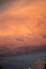 Dramatic Sky with Clouds at Sunset