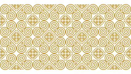 Golden yellow Hmong pattern for decorating clothes, printed fabrics, backgrounds, wallpapers.
