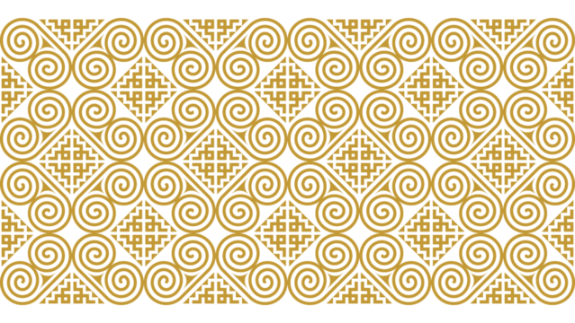 Golden yellow Hmong pattern for decorating clothes, printed fabrics, backgrounds, wallpapers.