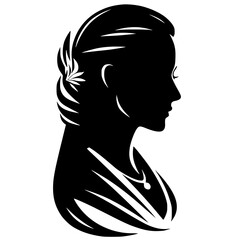 Village woman silhouette vector design