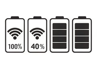 Battery Charge Levels Icons