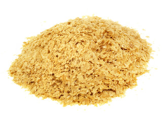 Food - Yeast Flakes on white Background