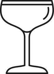 Elegant coupe glass design perfect for cocktails, showing clean lines and classic shape