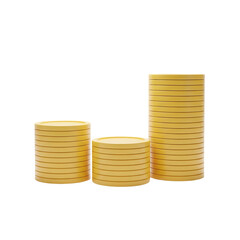 Stacks of gold coins showing growth investment wealth savings finance and success in business economic development and financial security on dark background