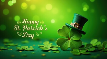Celebrate St Patrick's Day with festive shamrocks and leprechaun hats for luck and joy this holiday season