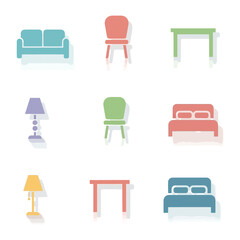 Modern Furniture Collection: A minimalist arrangement featuring a selection of modern furniture icons, offering a clean, contemporary aesthetic.