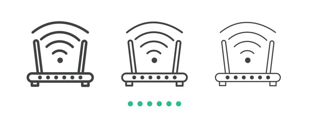 Transmission Device icon. Thin line icon vector