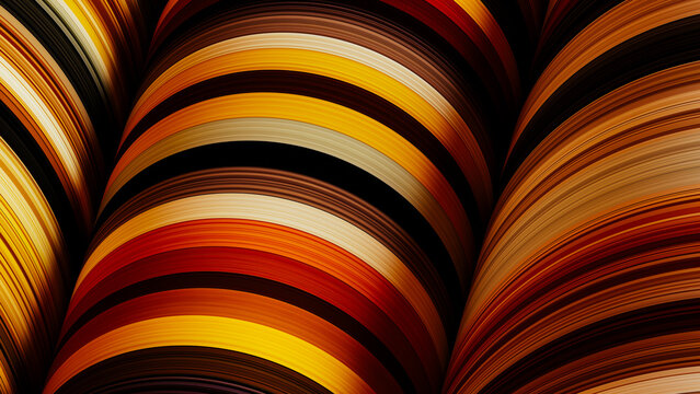 Vibrant vintage abstract design with circles and tubes