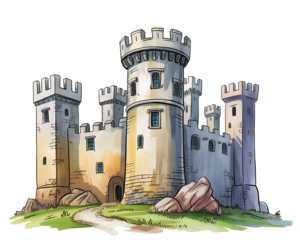 castle in the mountains