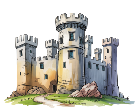 castle in the mountains