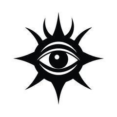 Demon Eye Icon Illustration