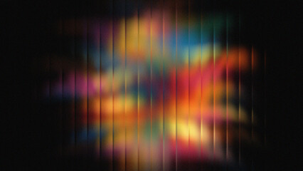 Abstract blurred background with colorful vertical lines and a dark elegant space