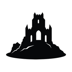 Desert Castle Ruins Illustration