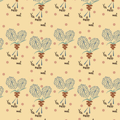 seamless of small floral on pastel background