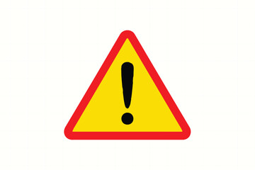 Warning sign with exclamation mark caution symbol attention danger alert symbol vector