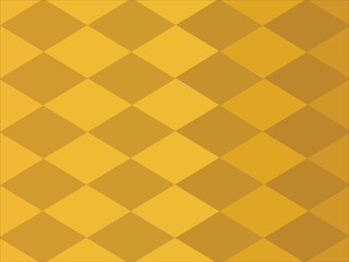 golden yellow diamond checkered geometric pattern seamless background with three dimensional effect for wallpaper and textile design