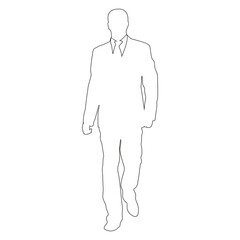 Walking businessman