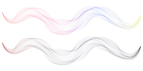 Abstract Colorful Flowing Waves on White Background Design Element for Modern Projects and Creative Presentations with Gradient Colors and Dynamic Curves Perfect for Web Design and Digital Art