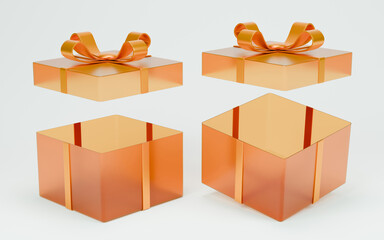 3d icons of a set of gift boxes representing special presents and promotion rewards.