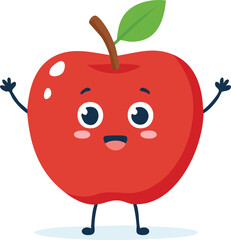 red apple cartoon