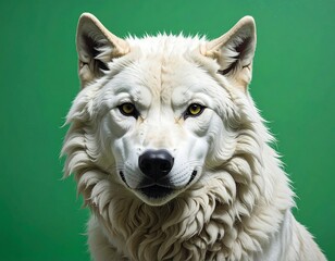 Obraz premium Closeup Portrait of a White Wolf.